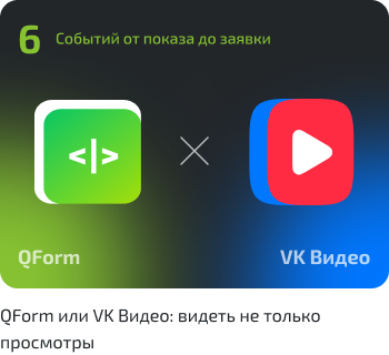 QForm и VK Видео: шесть событий от показа до заявки